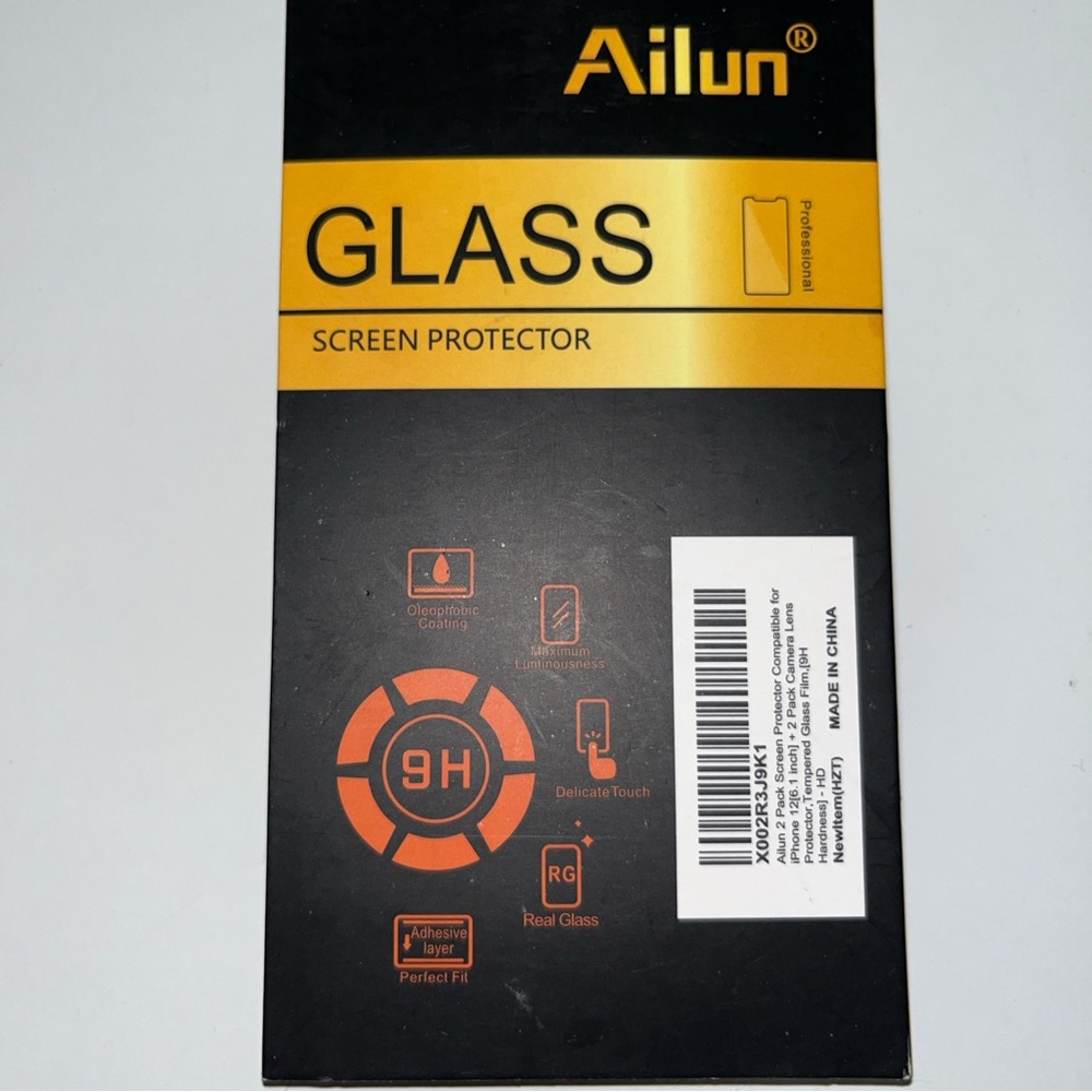 Screen Protector Compatible for iPhone 12 + 2 Pack Camera Lens Protector